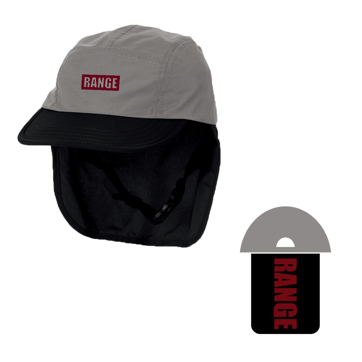 RANGE SURF CAP / GRAY×BURGUNDY