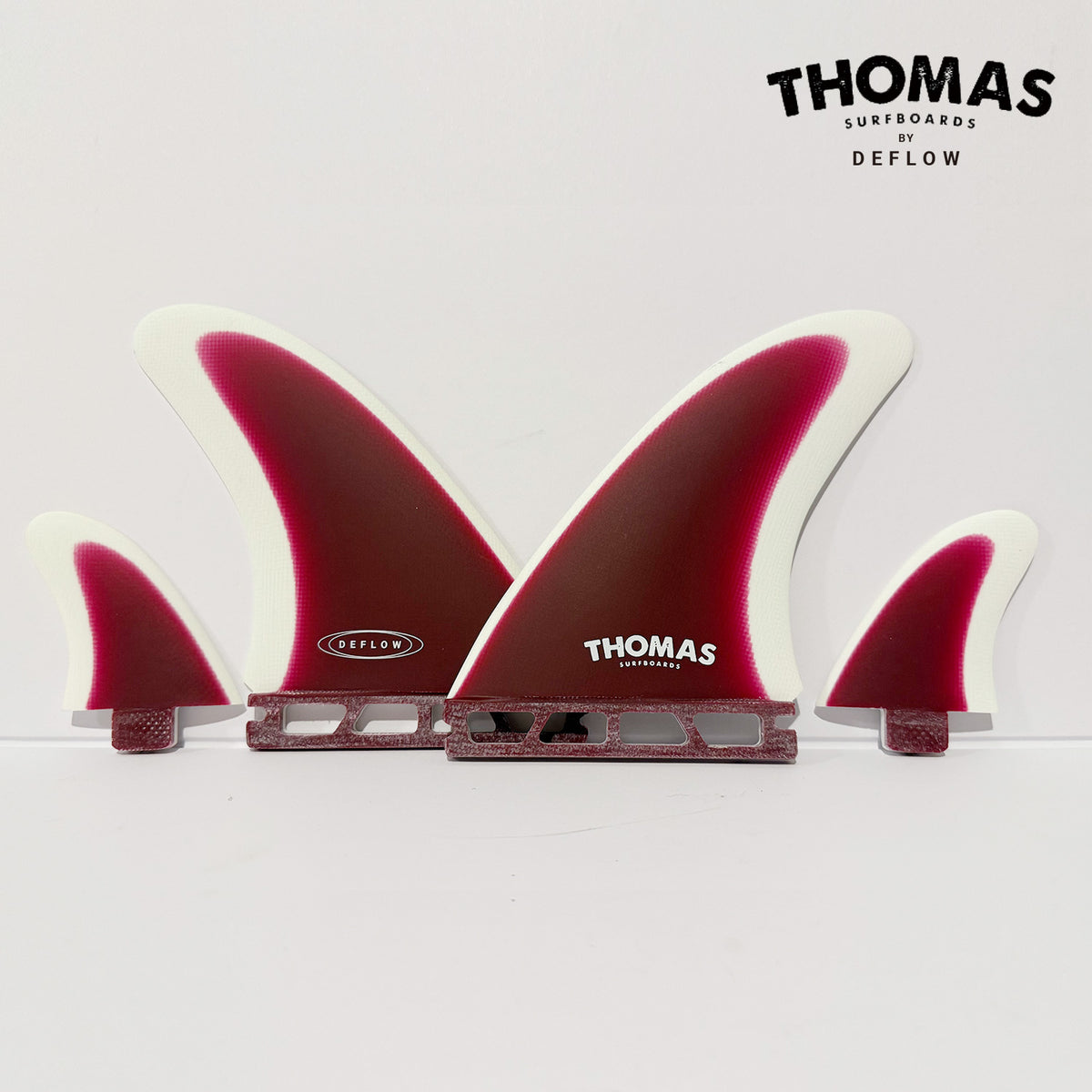 THOMAS BEXON TWINZER FIN - BURGUNDY/ WHITE