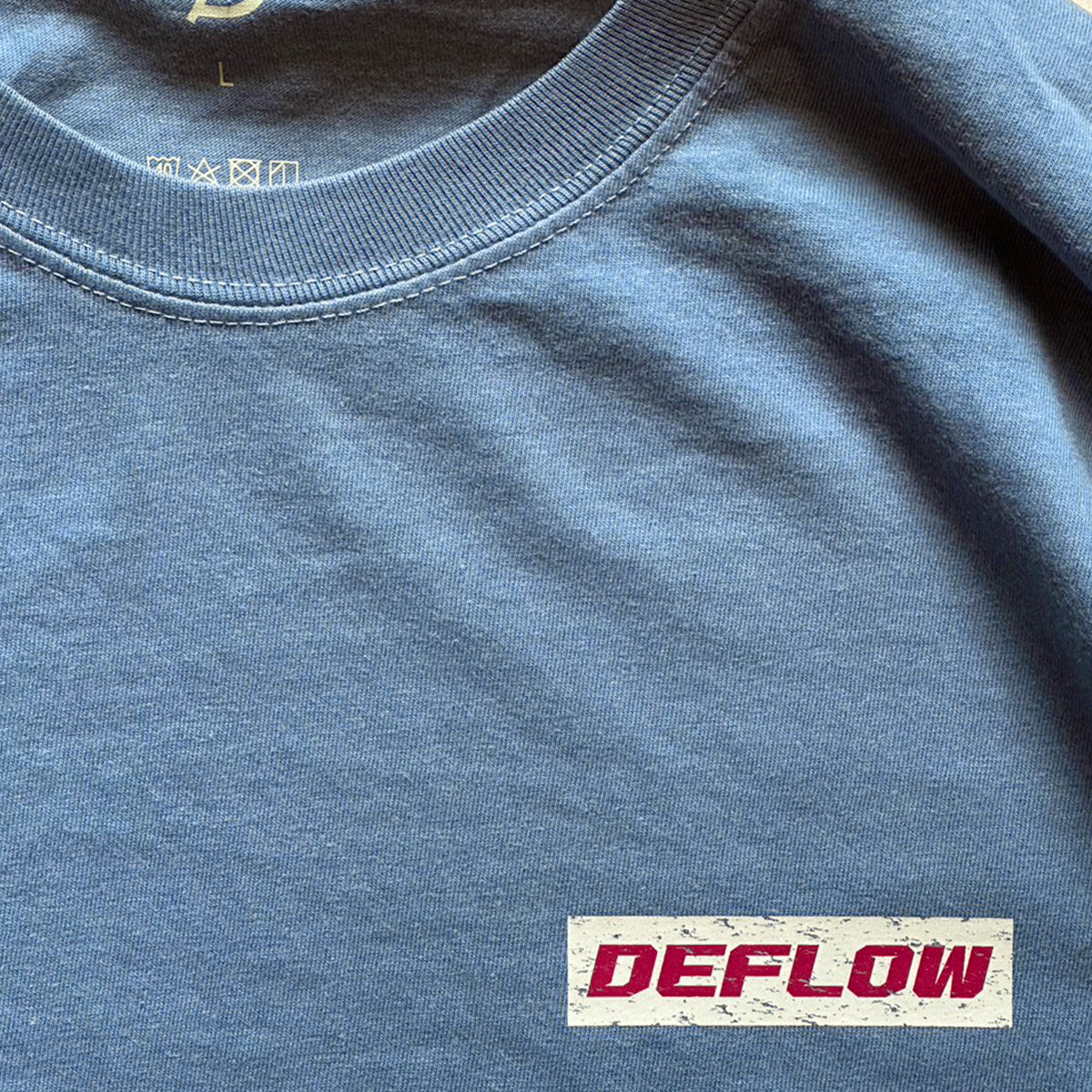 DEFLOW Long Sleeve Tee -Blue / M,L,XL