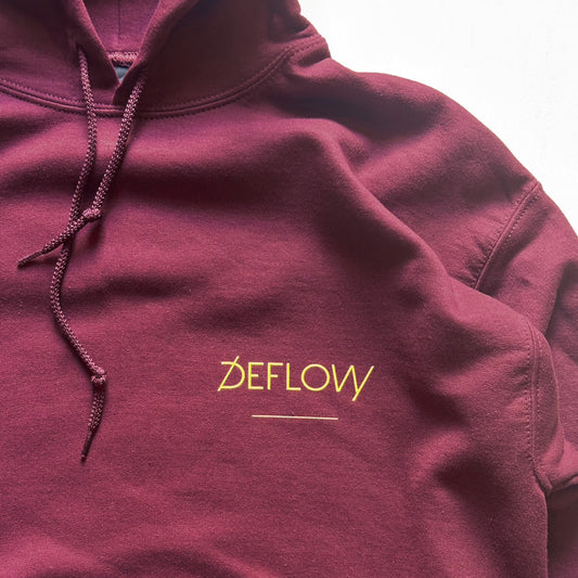 DEFLOW プルオーバーパーカー Hooded Burgundy / M , L , XL