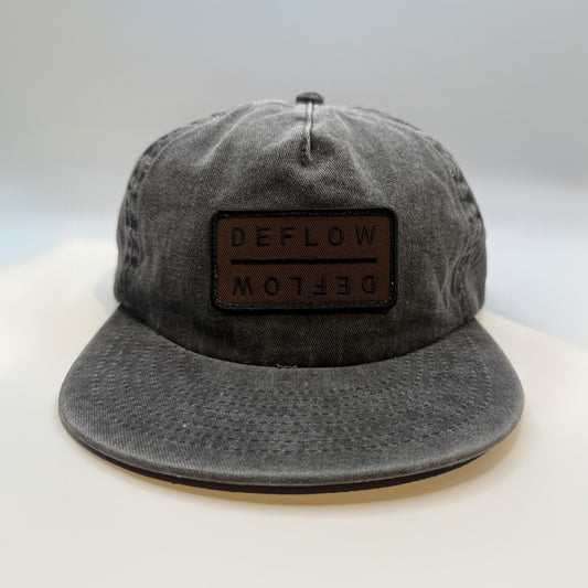 DEFLOW Washed Cotton Cap / Black