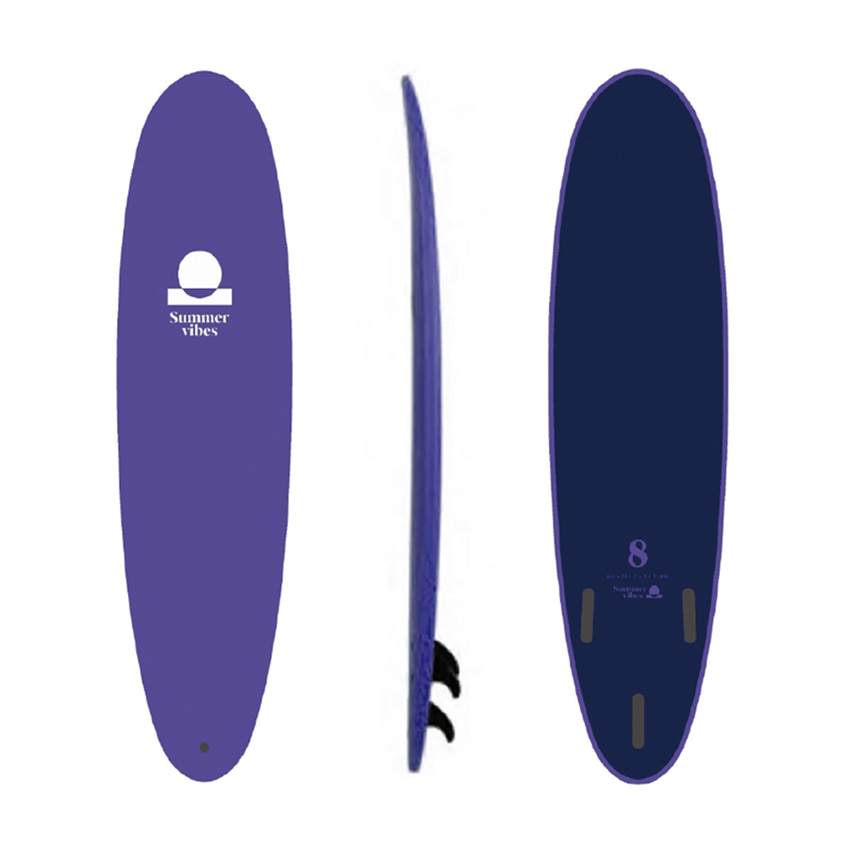 SummerVibes Mini Mal 8' Softboard -D.Purple