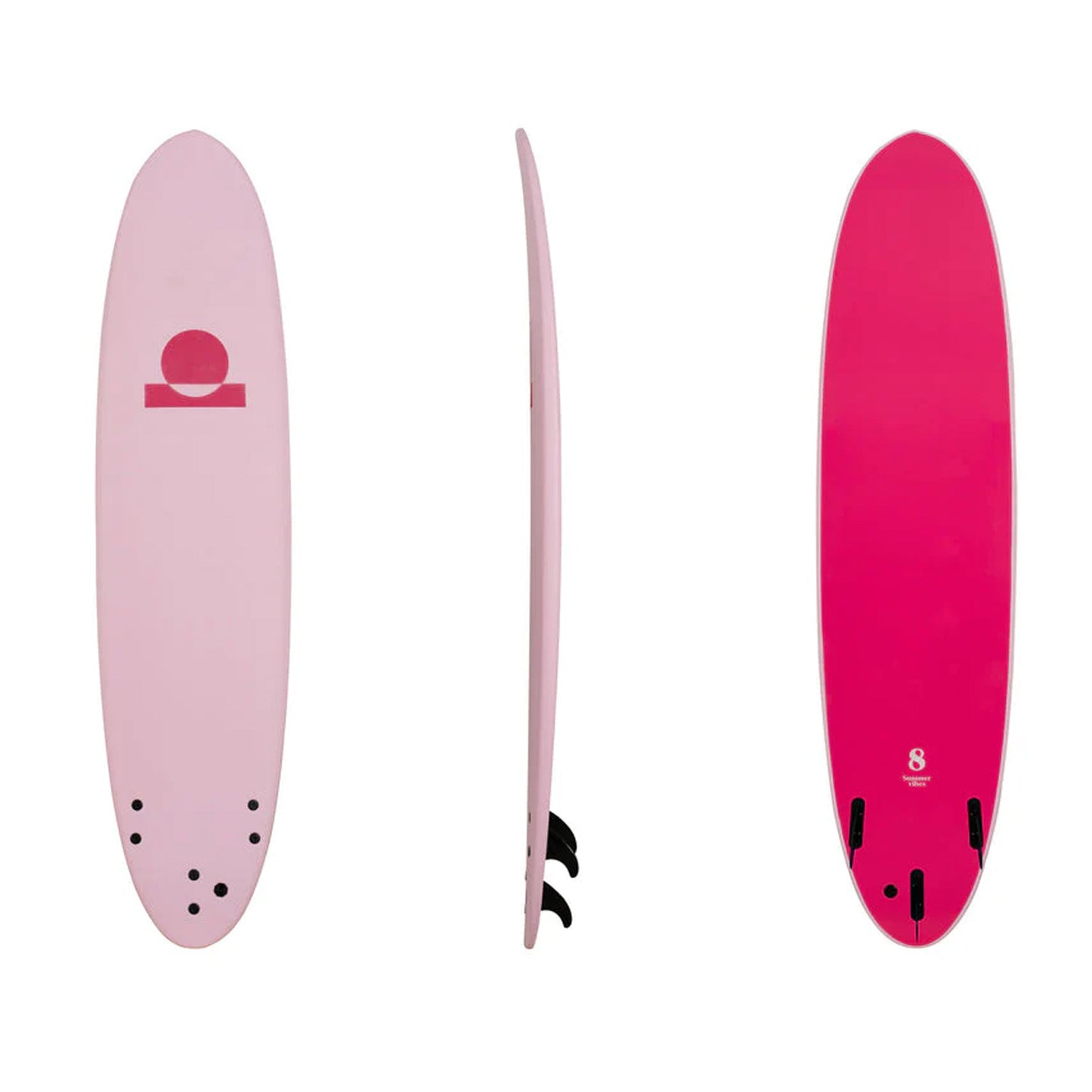 SummerVibes Mini Mal 8' Softboard -Pink