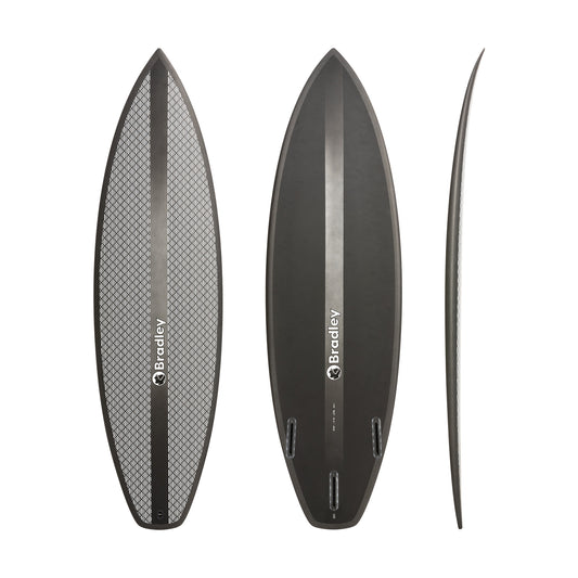 BRADLEY SURFBOARD 5’8 OLYMPIA LC 6 BLACK