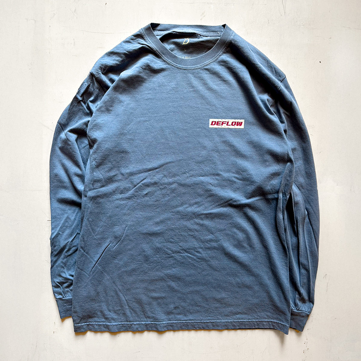 DEFLOW Long Sleeve Tee -Blue / M,L,XL
