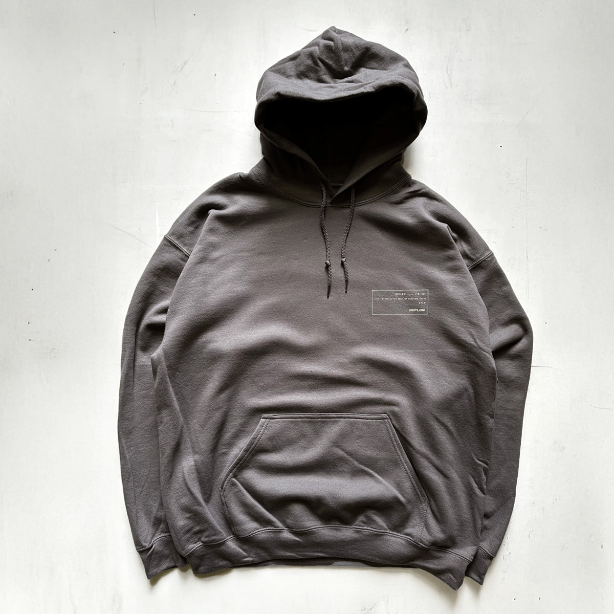 DEFLOW HOODIE Sweatshirt 8.0oz -Charcoal / M,L,XL