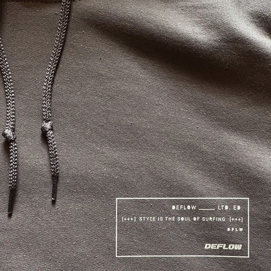 DEFLOW HOODIE Sweatshirt 8.0oz -Charcoal / M,L,XL