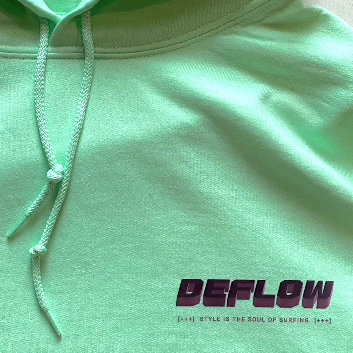 DEFLOW HOODIE Sweatshirt 8.0oz -Mint / M,L,XL