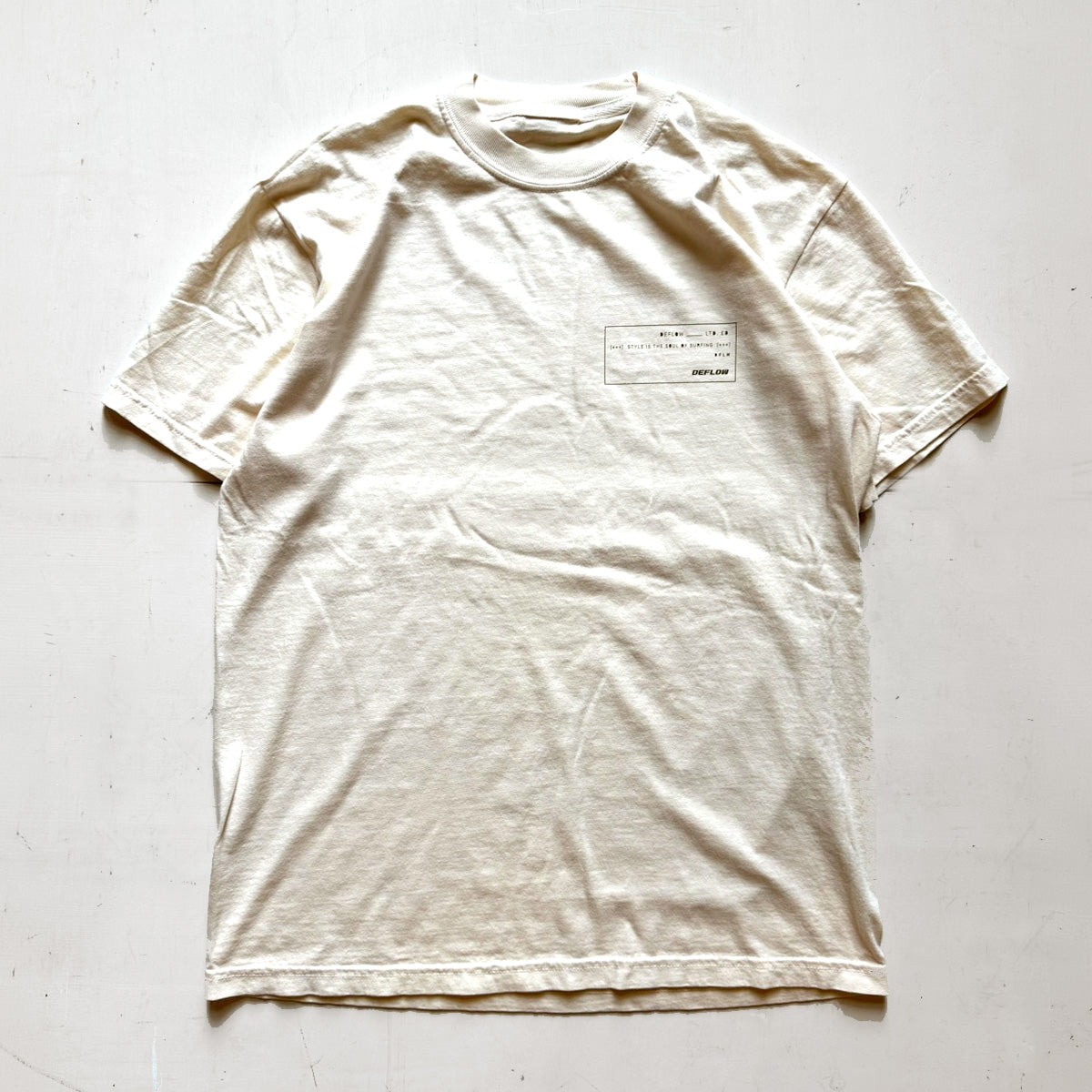 DEFLOW T-SHIRTS Ivory  /  M,L,XL